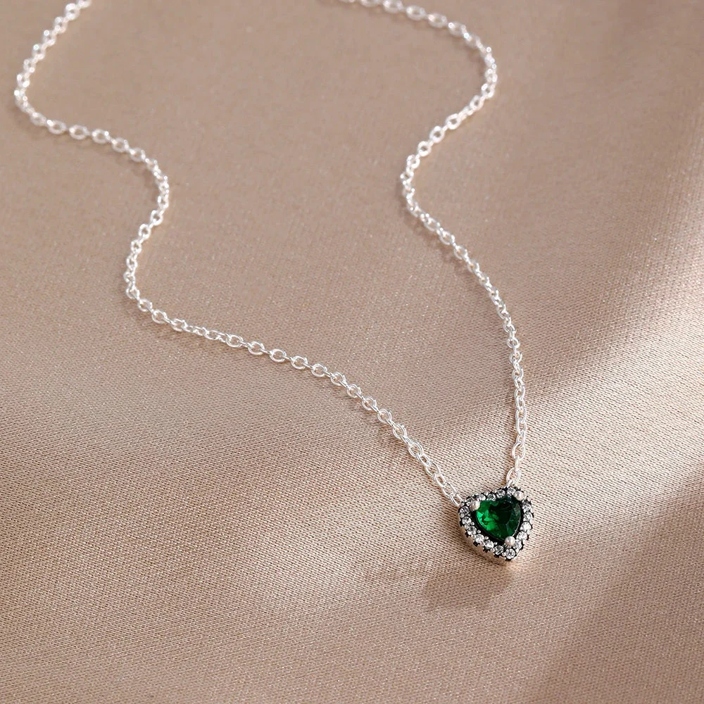 925 Multicolor Heart Necklace — photo 9