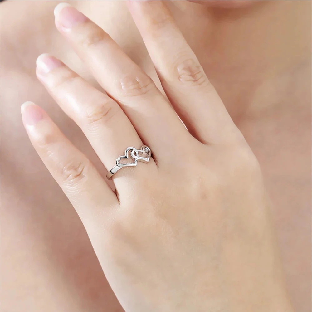 Double Heart Lover Ring — photo 5