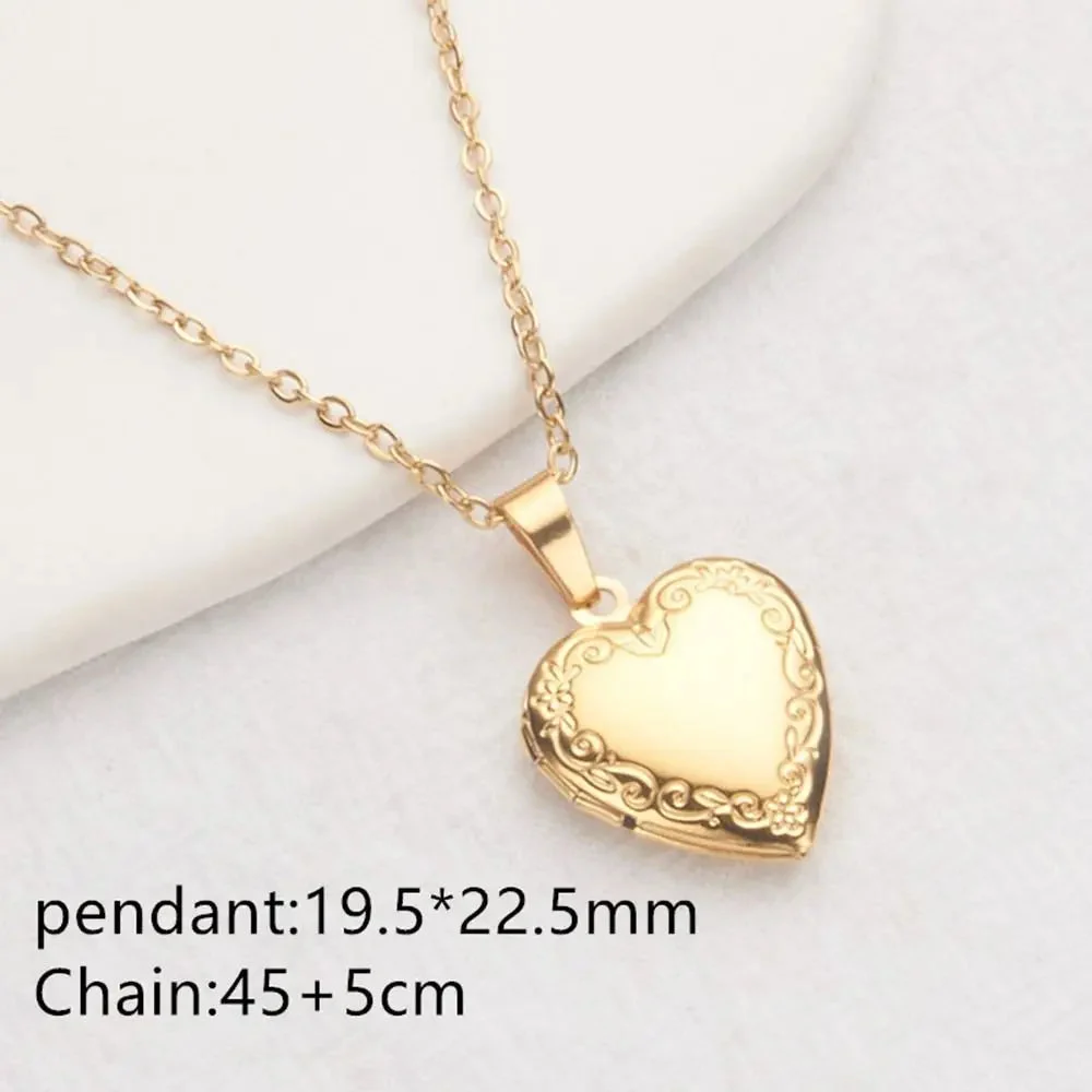 Floral Heart Locket Necklace — photo 12