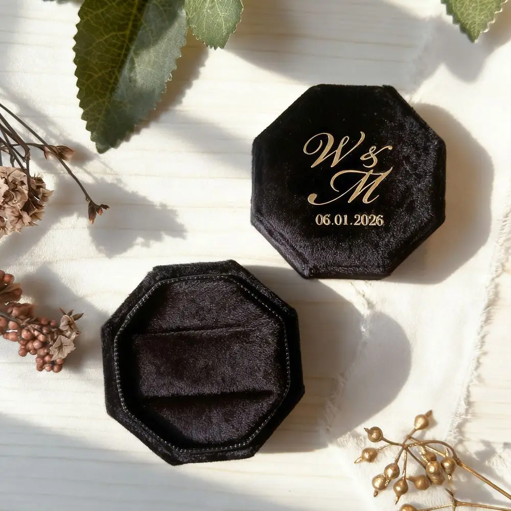 Personalized Velvet Ring Box