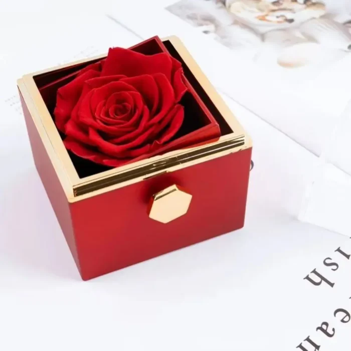 Rotating Rose Ring Box