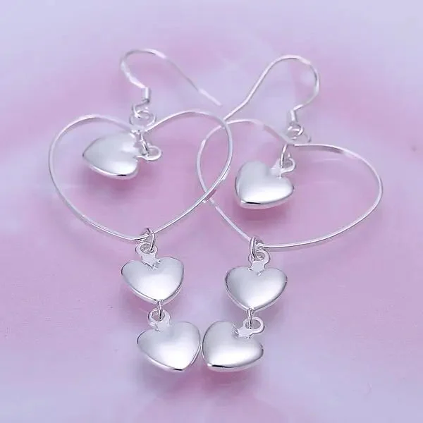 925 Heart Drop Earrings — photo 3