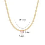 18K CZ Heart Tennis Necklace — view 28