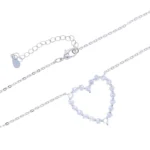 5A CZ Hollow Heart Pendant — view 5