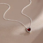 925 Multicolor Heart Necklace — view 3