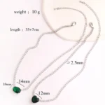 18K CZ Heart Tennis Necklace — view 8