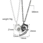 I Love You Projection Couple Necklaces — photo 13
