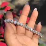 Heart Moissanite Tennis Bracelet