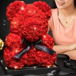 Rose Bear in a Lit Gift Box — photo 3