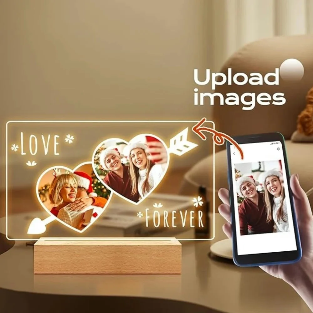 Personalized Heart Frame Light — photo 3