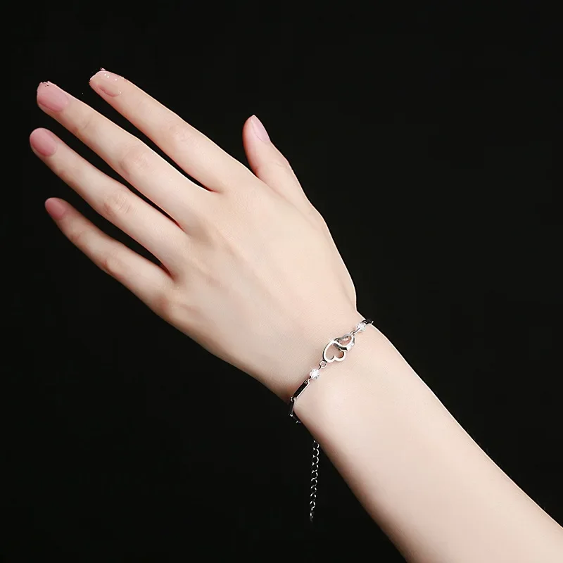925 Silver Heart Charm Bracelet — photo 5