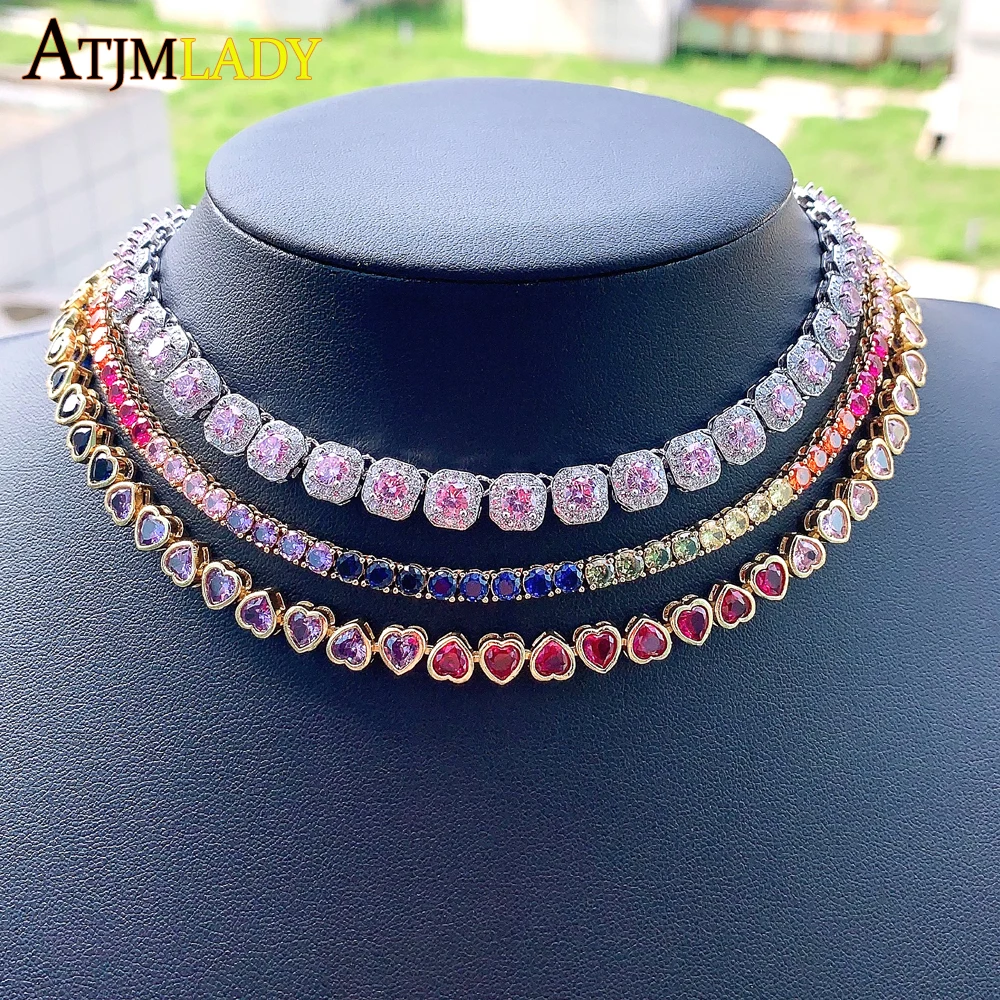Rainbow Tennis Necklace — photo 3
