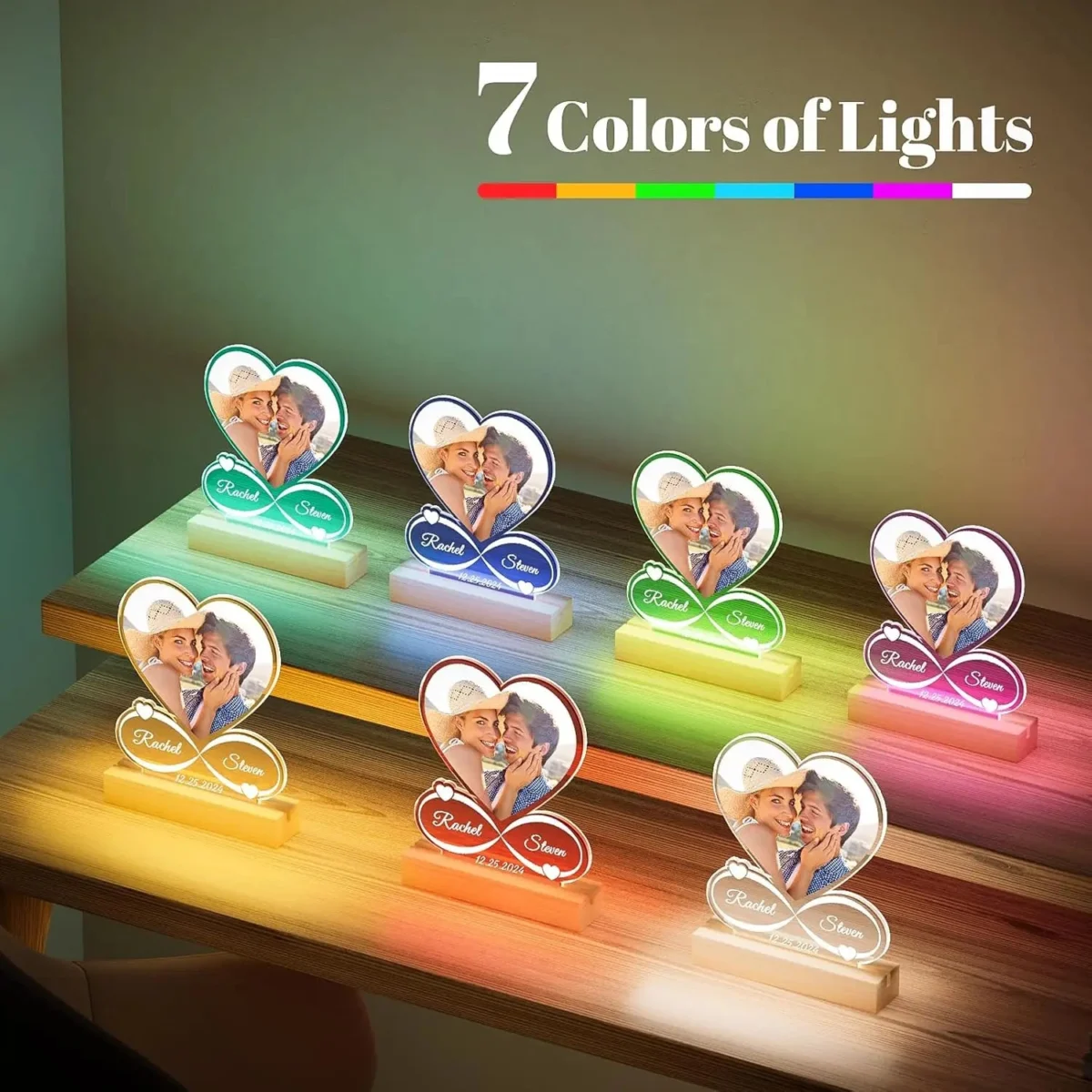 Personalized Heart Frame Light — photo 10