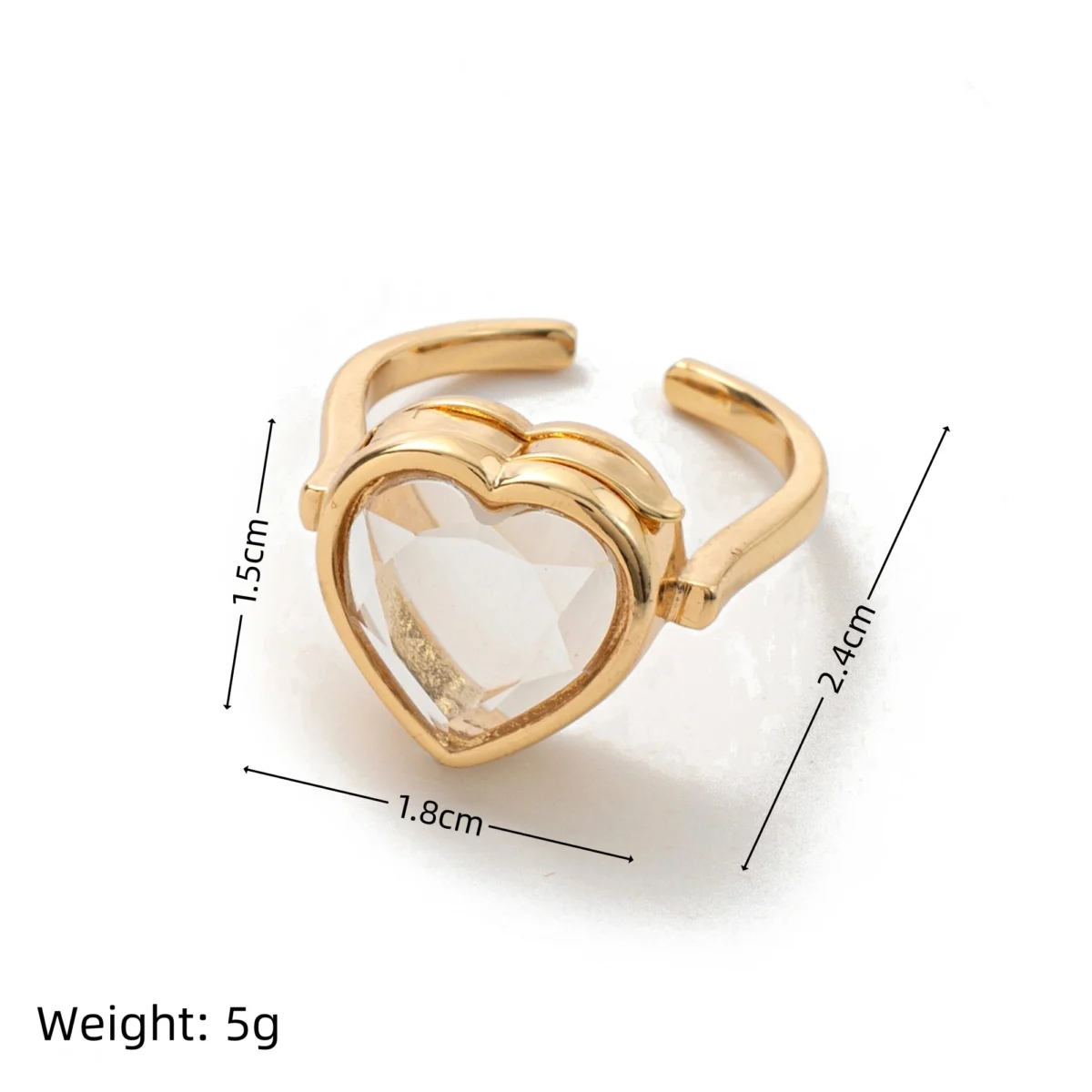 Openable Heart Box Ring — photo 14