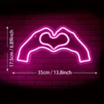 Hand Heart Neon Light — view 3