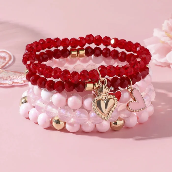 Sweet Heart Beaded Bracelet — view 2