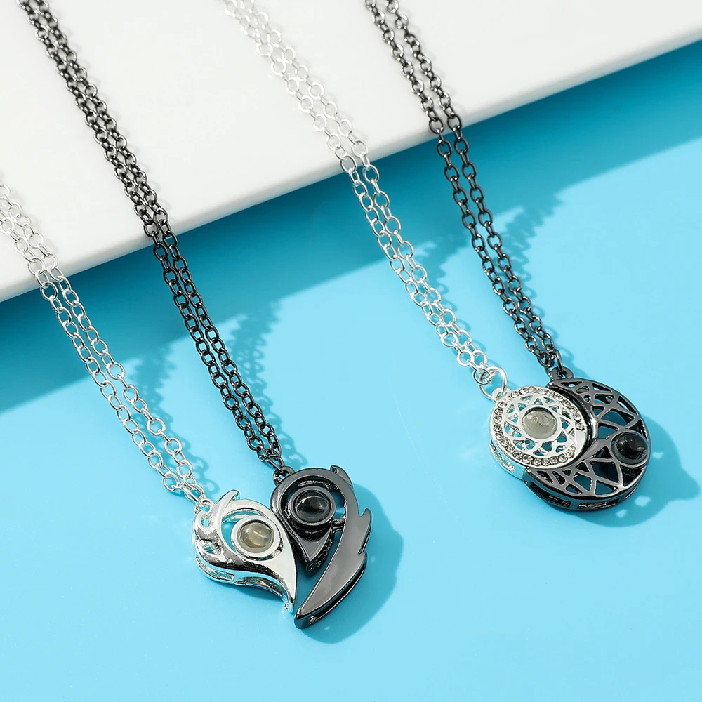I Love You Projection Couple Necklaces