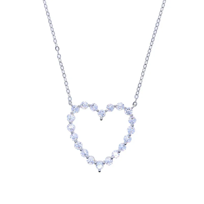 5A CZ Hollow Heart Pendant — photo 15