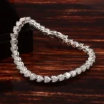 Heart Moissanite Tennis Bracelet — photo 7