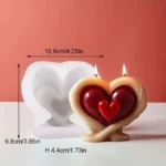 3D Heart Candle Mold Base — view 7