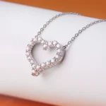 Open Heart Moissanite Necklace — photo 7
