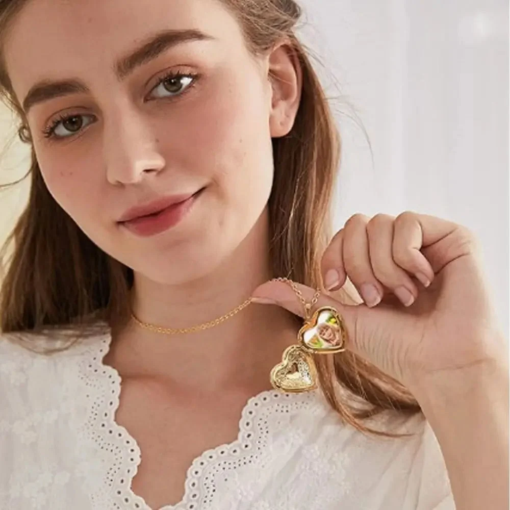 Floral Heart Locket Necklace — photo 5