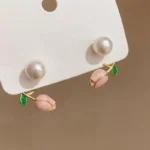 Tulip Pearl Earrings — photo 3