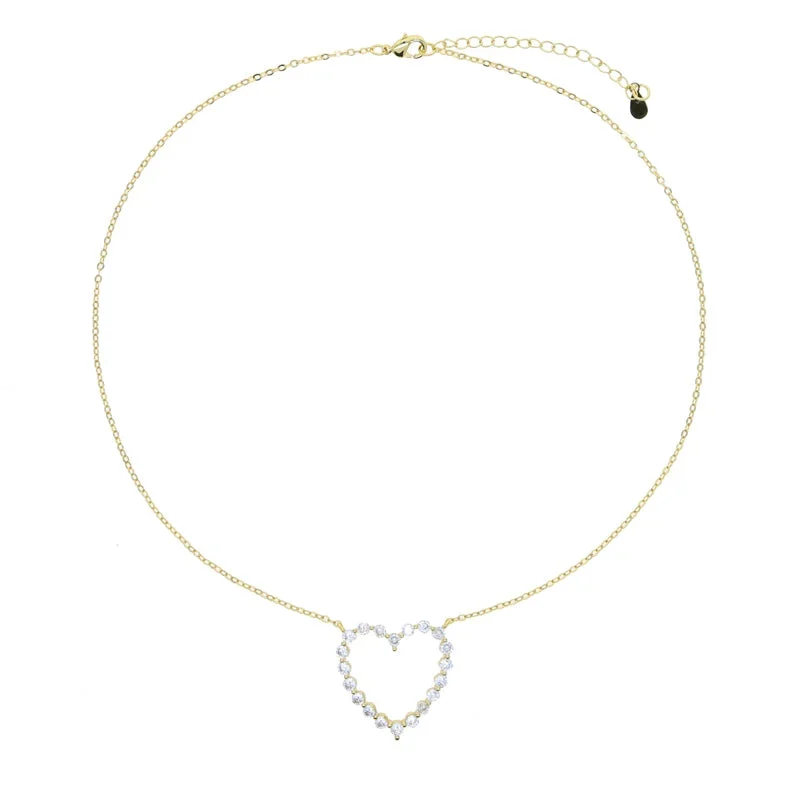5A CZ Hollow Heart Pendant — photo 13
