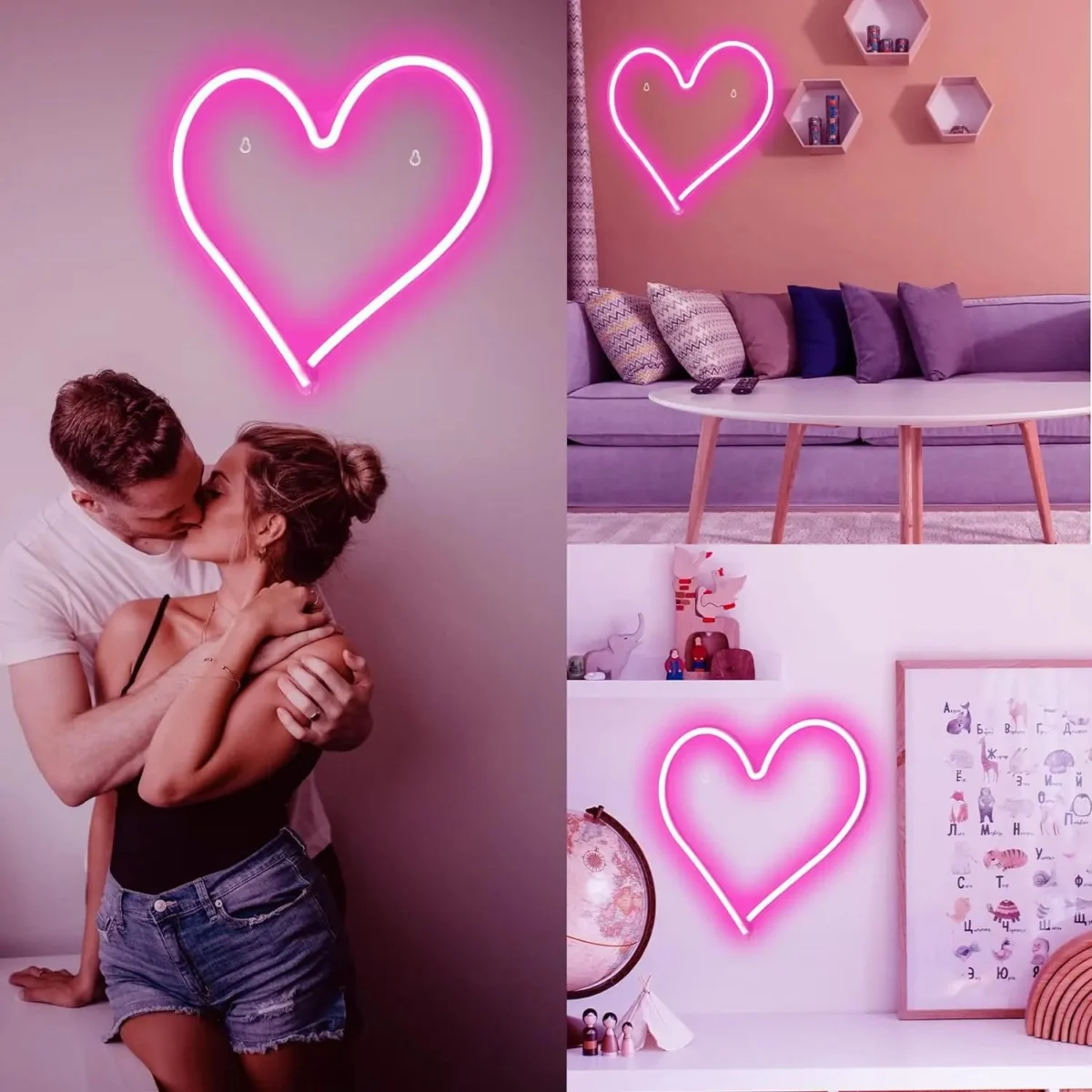 Pink Heart Neon Sign — photo 5