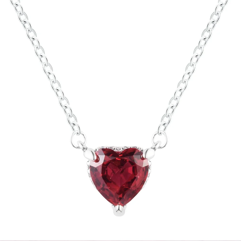 S925 Sterling Heart Choker