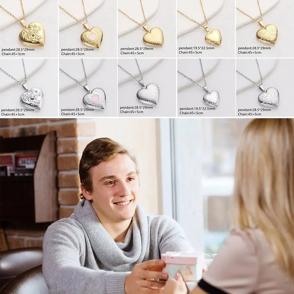 Floral Heart Locket Necklace — photo 4