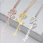Birth Flower Name Necklace — photo 8