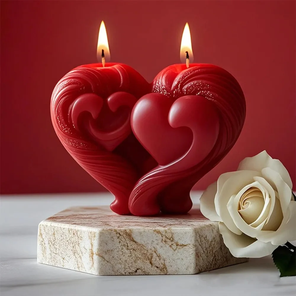 3D Heart Candle Mold Base — photo 3