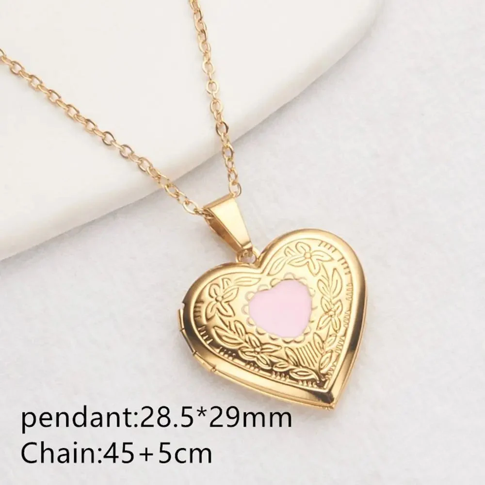 Floral Heart Locket Necklace — photo 11