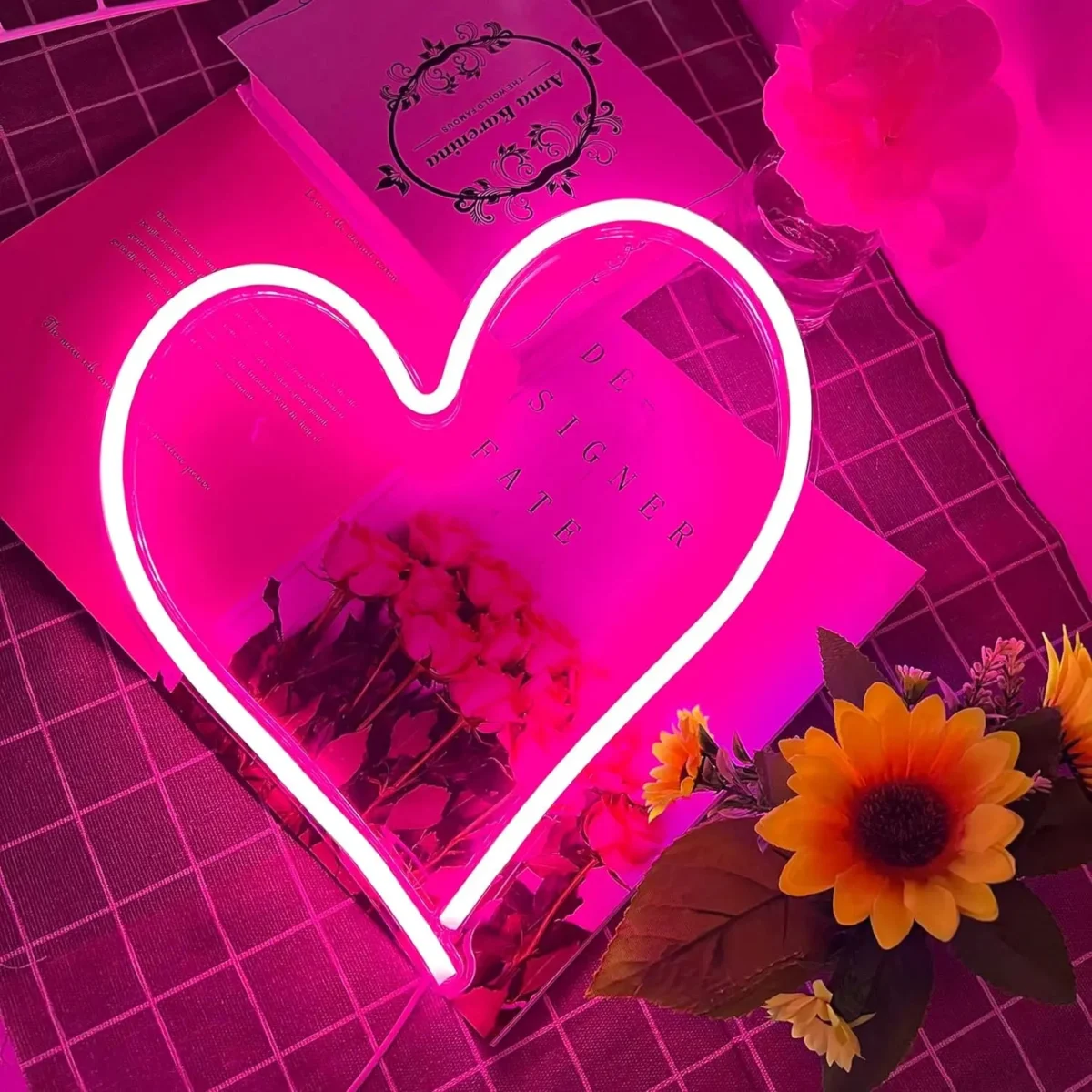 Pink Heart Neon Sign — photo 4