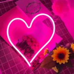 Pink Heart Neon Sign — view 4