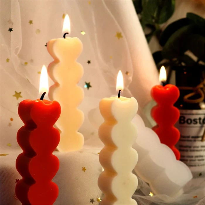 Heart Taper Candle Molds — photo 2