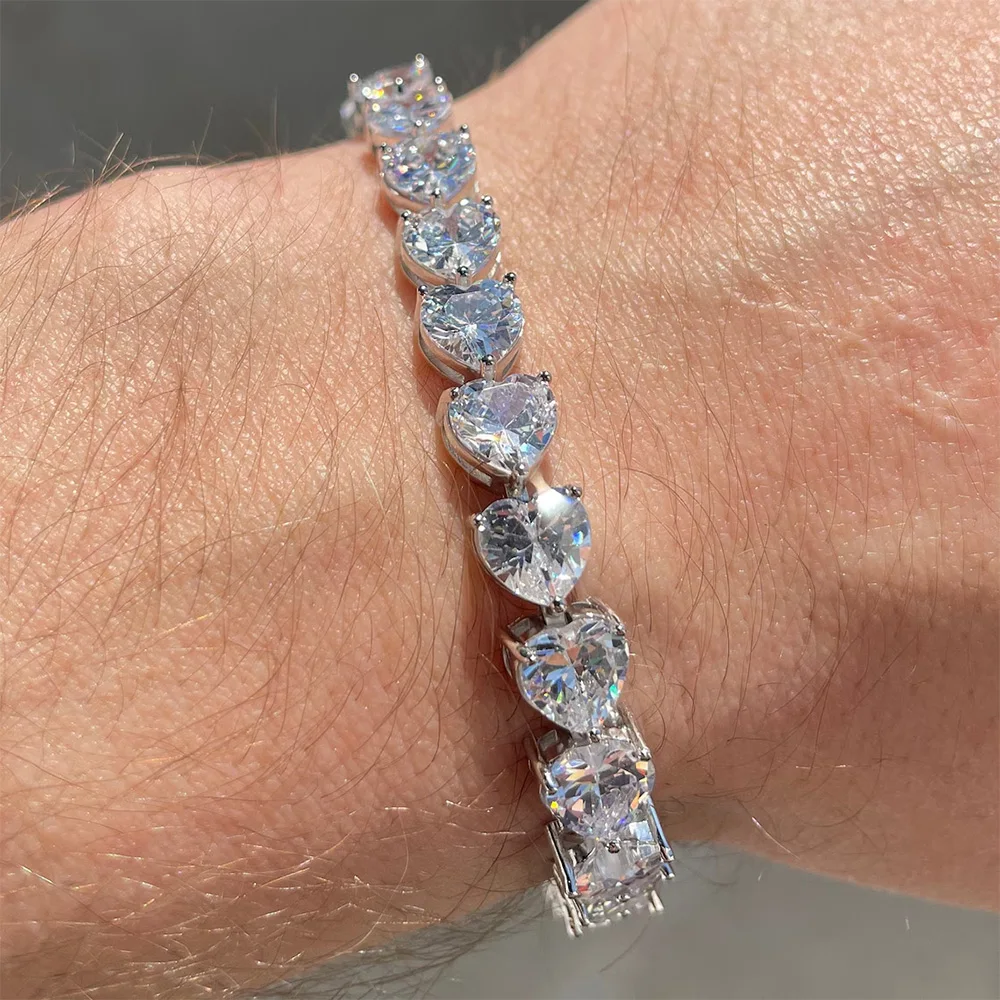 Heart Moissanite Tennis Bracelet — photo 11