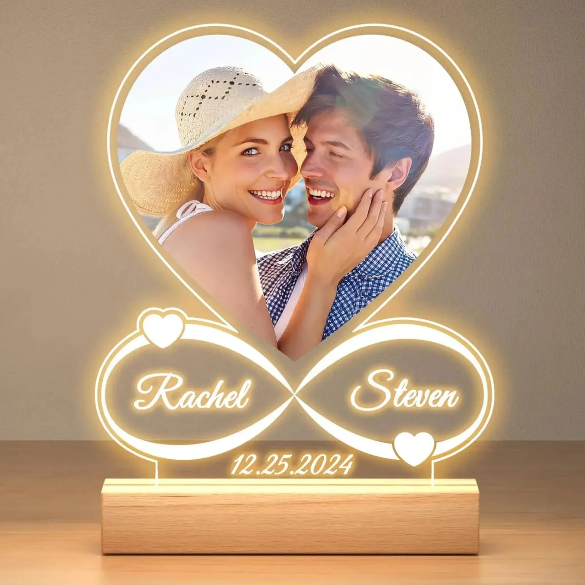 Personalized Heart Frame Light — photo 17