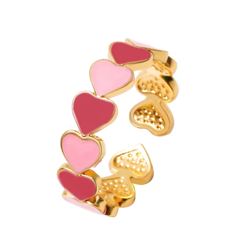 Colorful Enamel Heart Ring — photo 6