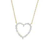 5A CZ Hollow Heart Pendant — view 16