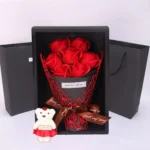 7-Rose Soap Bear Bouquet
