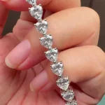 Heart Moissanite Tennis Bracelet — photo 3