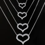 Open Heart Moissanite Necklace — photo 10