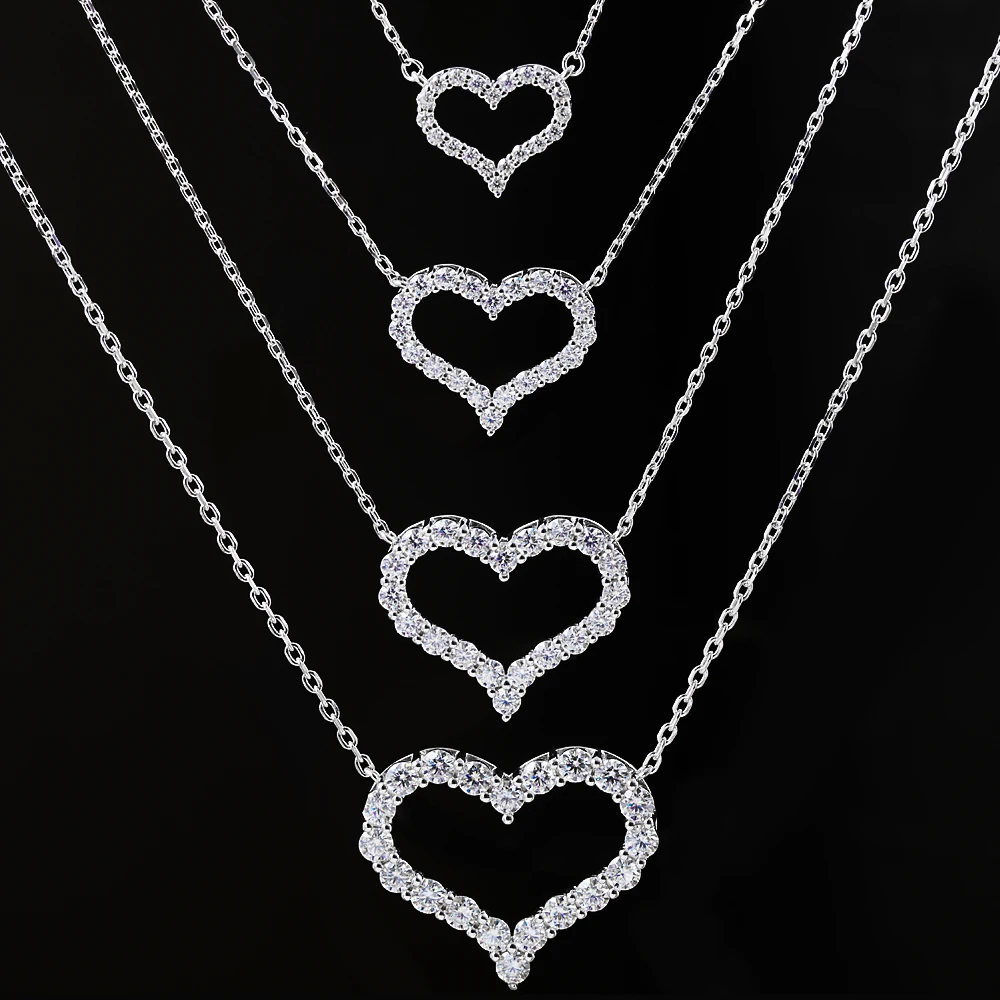 Open Heart Moissanite Necklace — photo 10