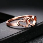 Double Heart Lover Ring — view 3