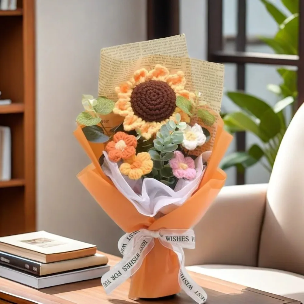 Crochet Sunflower Bouquet