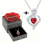 Eternal Rose Box with Heart Necklace — photo 10