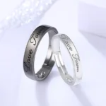 ECG Heart Couple Open Rings — photo 7