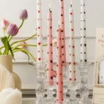 Printed Heart Taper Candles — photo 7